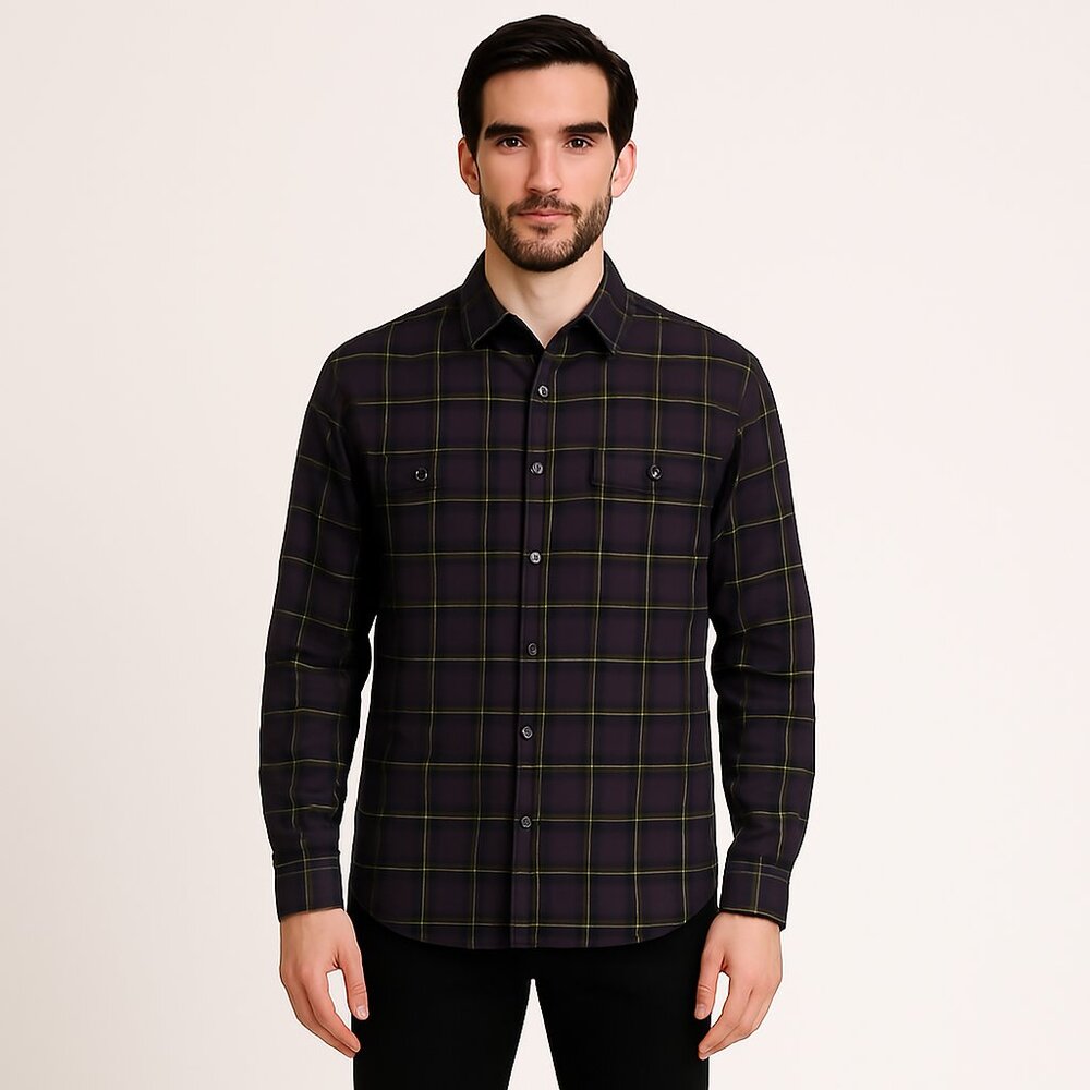 Dockers Men's Coastal Twill Slim Fit Plaid Shirt Size Small
